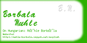 borbala muhle business card